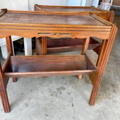 Lot 58 - Vintage Wood Side Tables
