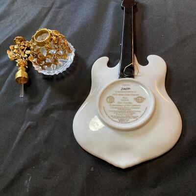 1973 Elvis Presley Porcelain Guitar and Misc Perfume Bottle