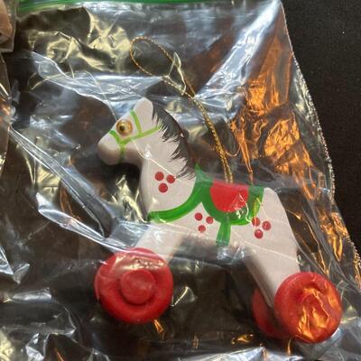 3 pc Hallmark Ornament Lot with Waving Santa