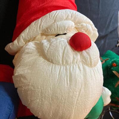 Stuffed Santa and Christmas Tree Plush Decor