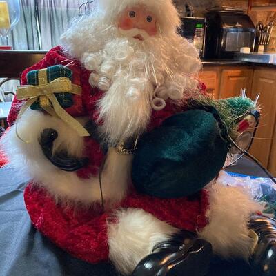 30â€ Sitting Santa with Colorful Light Display and Box!