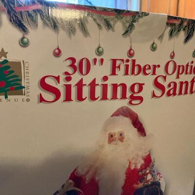 30â€ Sitting Santa with Colorful Light Display and Box!