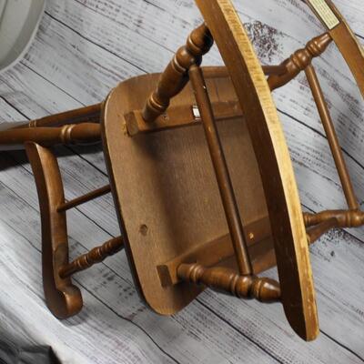Vintage Wood Small Child Size Rocking Chair
