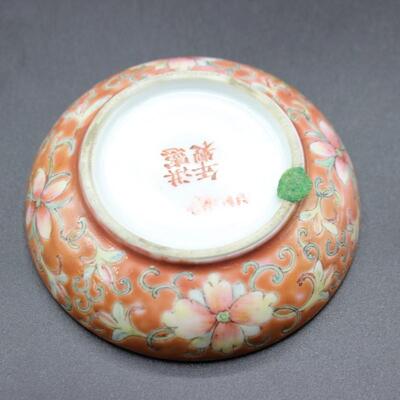 Antique Chinese Flower Powder Trinket Box