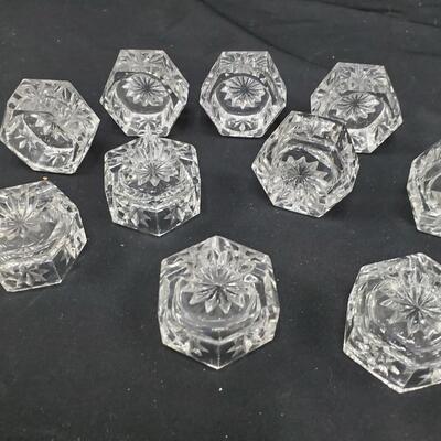 12 Cut glass Salt Cellars