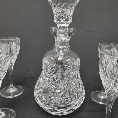 Decadent 'Irena' Buzzstar Brandy decanter and 6 glasses