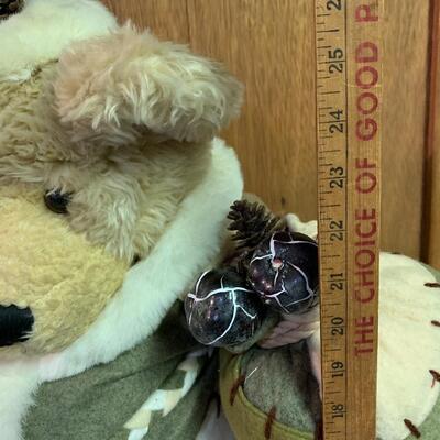 Lot 265: Large 30-inch Holiday Stand-Up Bear Decor & Reindeer