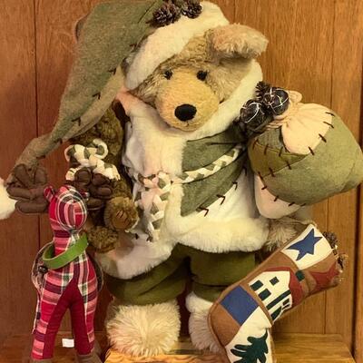 Lot 265: Large 30-inch Holiday Stand-Up Bear Decor & Reindeer