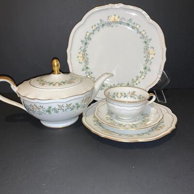 Lot 253: Vintage Baronet Tea Pot, Sugar, Creamer, Plates, Salt & Pepper (Large Set, More in Pictures)