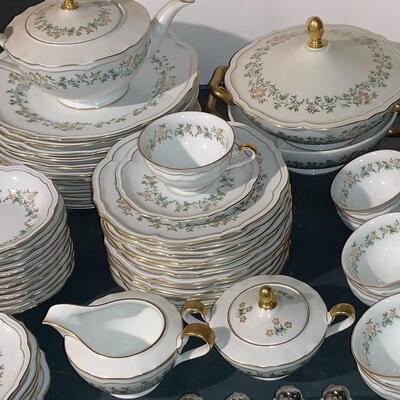 Lot 253: Vintage Baronet Tea Pot, Sugar, Creamer, Plates, Salt & Pepper (Large Set, More in Pictures)