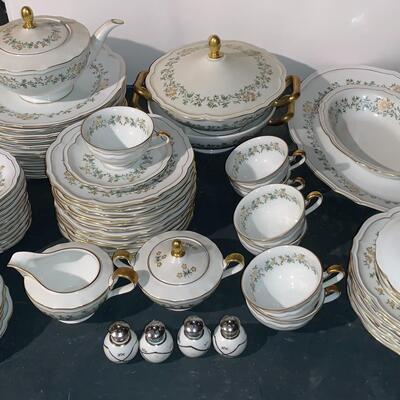 Lot 253: Vintage Baronet Tea Pot, Sugar, Creamer, Plates, Salt & Pepper (Large Set, More in Pictures)