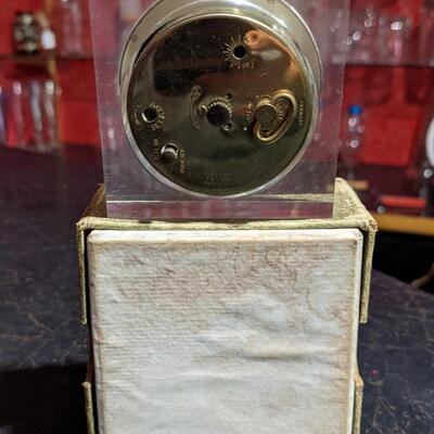 Vintage Set Thomas Lucite Alarm Clock, it Works!