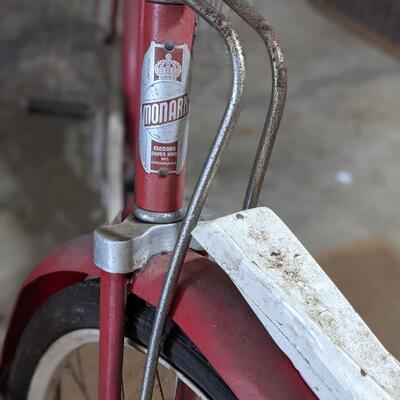 Incredible Vintage Monarch Big Tire Bicycle. #29 License in Monona!