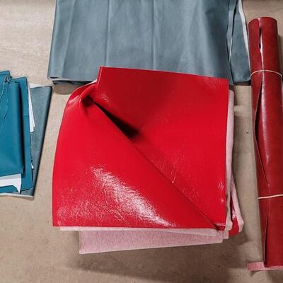 Lot 218: Vintage Felt Backed Vinyl Lot - REDS & GREENS