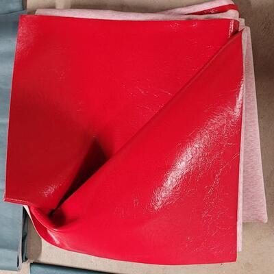 Lot 218: Vintage Felt Backed Vinyl Lot - REDS & GREENS