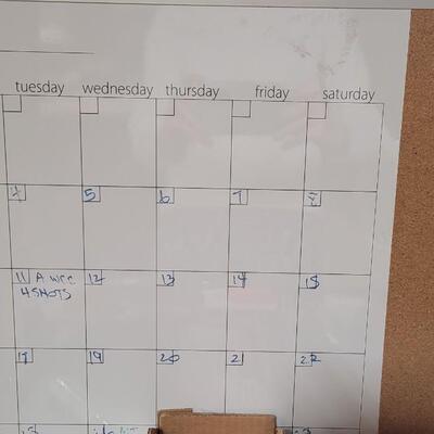 Lot 224: Office Supplies Lot with Month Planner White Board