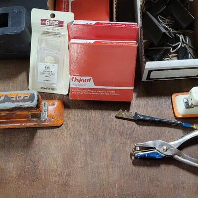 Lot 224: Office Supplies Lot with Month Planner White Board