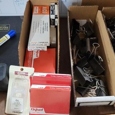 Lot 224: Office Supplies Lot with Month Planner White Board