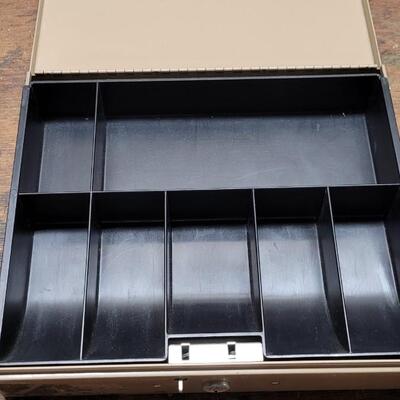 Lot 228: Vintage Tan Metal Cash Box
