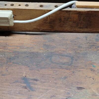 Lot 230: Vintage 3 Drawer Work Bench (Vises not included)