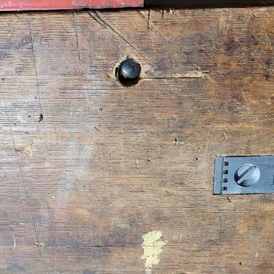 Lot 230: Vintage 3 Drawer Work Bench (Vises not included)