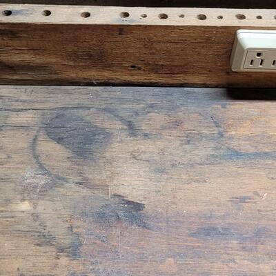 Lot 230: Vintage 3 Drawer Work Bench (Vises not included)