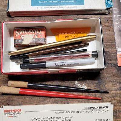 Lot 234: Vintage Bruning Electric Drafting Eraser and other Drafting Items