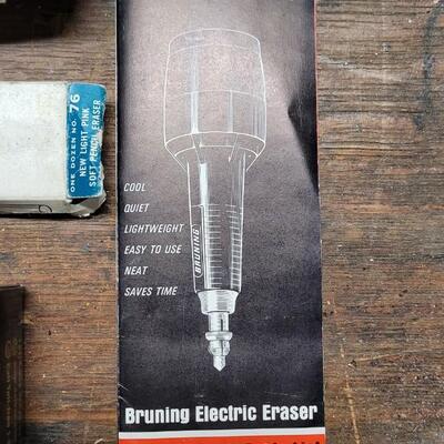 Lot 234: Vintage Bruning Electric Drafting Eraser and other Drafting Items