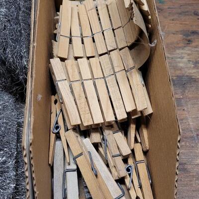 Lot 238: Clothespins, Rope, String and Steel Wool