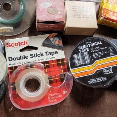 Lot 246: Variety of Tapes and Tacks Lot