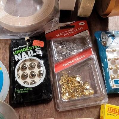 Lot 246: Variety of Tapes and Tacks Lot