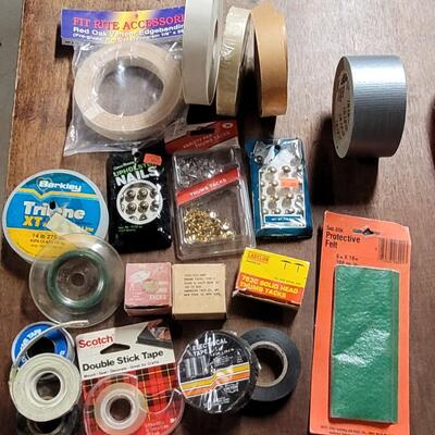 Lot 246: Variety of Tapes and Tacks Lot
