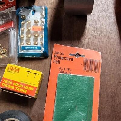 Lot 246: Variety of Tapes and Tacks Lot