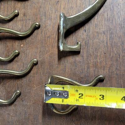 Lot 252: Vintage Brass Hooks Lot