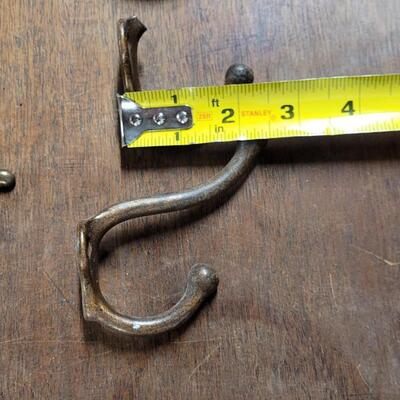 Lot 252: Vintage Brass Hooks Lot
