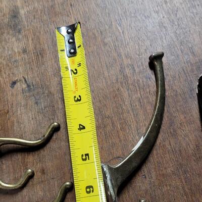 Lot 252: Vintage Brass Hooks Lot