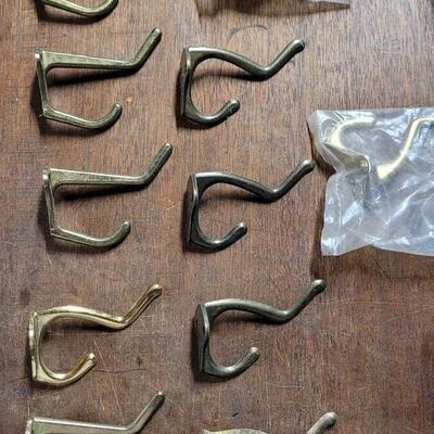 Lot 254: Vintage Brass Hooks Lot