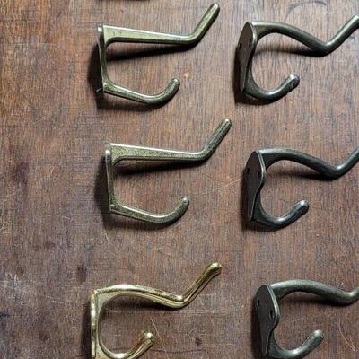 Lot 254: Vintage Brass Hooks Lot