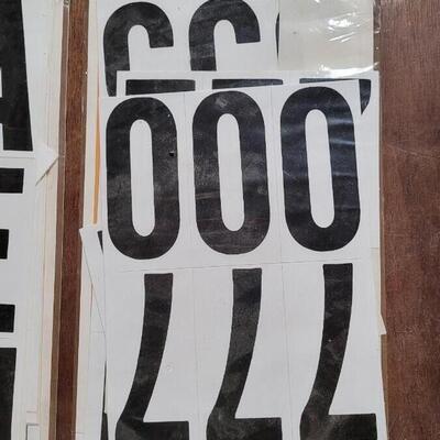Lot 256: Black Chalkboard Paint and Vinyl Self Stick Numbers and Letters