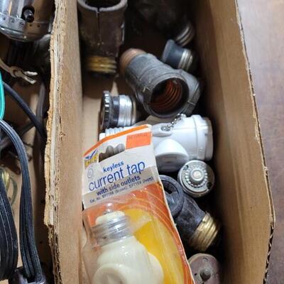 Lot 258: Lighting Repair Lot- Harps Sockets and Wiring,