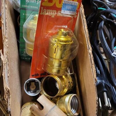 Lot 258: Lighting Repair Lot- Harps Sockets and Wiring,