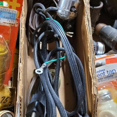 Lot 258: Lighting Repair Lot- Harps Sockets and Wiring,