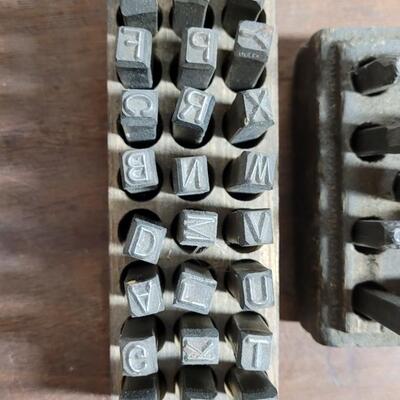 Lot 263: Letter and Number Punches in Original Wood Boxes