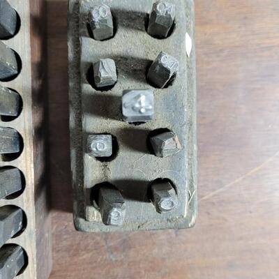 Lot 263: Letter and Number Punches in Original Wood Boxes