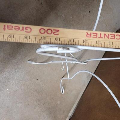 Lot 272: Vintage Small White Metal Table Base