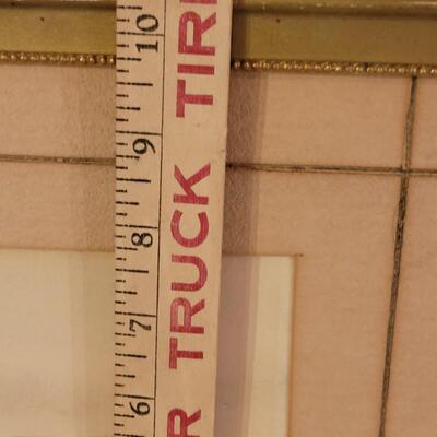 Lot 278: Antique Original Watercolor Artwork in Green Antique Frame- Missing Glass and Back of Frame