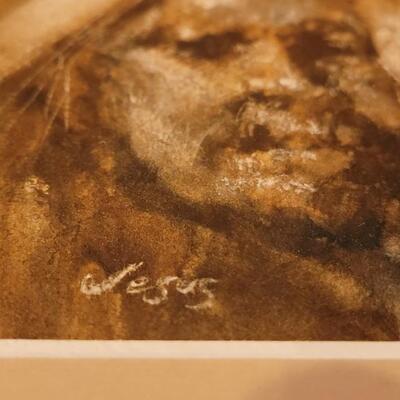 Lot 280: "Study in Watercolor 1" Artwork in Mat