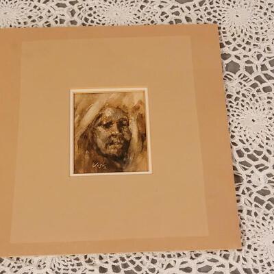 Lot 280: "Study in Watercolor 1" Artwork in Mat