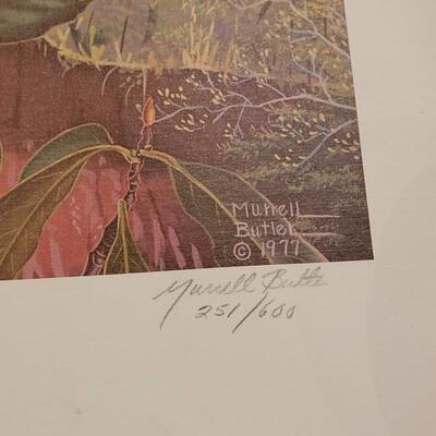 Lot 289: "Spring Morning in Tunica Hills, Pileated Woodpeckers and Magnolia" by MURRELL BUTLER Limited Edition Signed and...