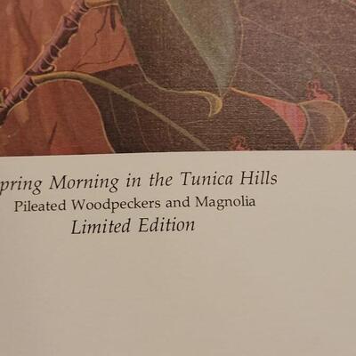 Lot 289: "Spring Morning in Tunica Hills, Pileated Woodpeckers and Magnolia" by MURRELL BUTLER Limited Edition Signed and...